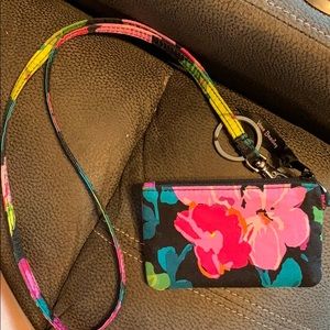 Vera Bradley ID Wallet and Lanyard